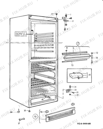 Взрыв-схема холодильника Electrolux ER3110B - Схема узла Housing 001